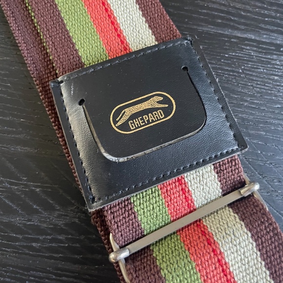 VINTAGE Ghepard (Italy) Retro Striped Adjustable Luggage Strap / Band / Belt - Picture 2 of 4